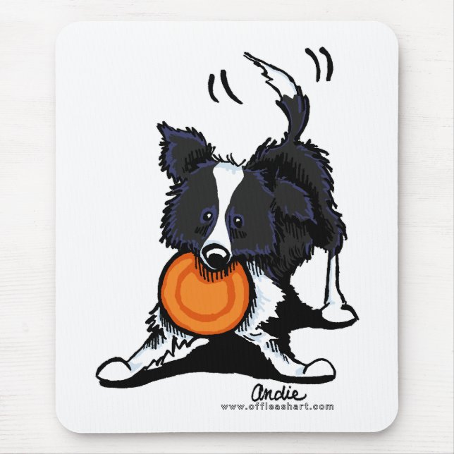 Border Collie at Play Mouse Pad (Front)