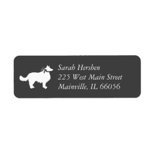 Border Collie Baby Shower Label
