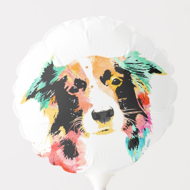 border collie balloon (Front)