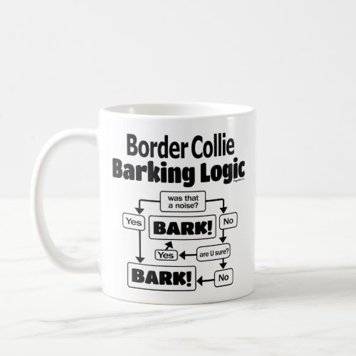 Border Collie Barking Logic Coffee Mug