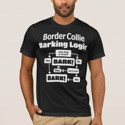 Border Collie Barking Logic T_Shirt