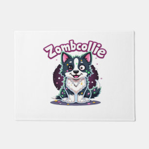 Border Collie BC Zombie Dog Halloween Essential T- Doormat