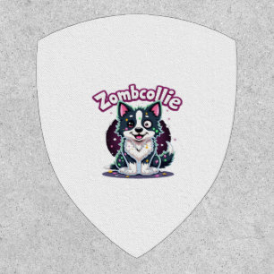 Border Collie BC Zombie Dog Halloween Essential T- Patch