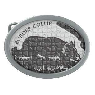 Border Collie Belt Buckle