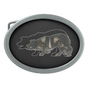 Border Collie Belt Buckle