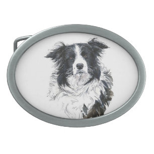 Border Collie Belt Buckle