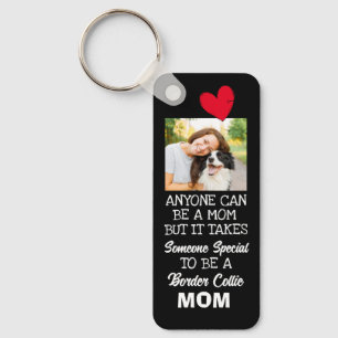 Border Collie...Best Mom Custom double-sided Keychain