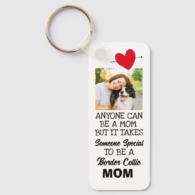 Border Collie...Best Mom Custom Keychain (Front)