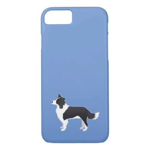 Border Collie Black Dog Breed Side View Silhouette iPhone 87 Case