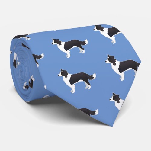 Border Collie Black Dog Breed Side View Silhouette Neck Tie