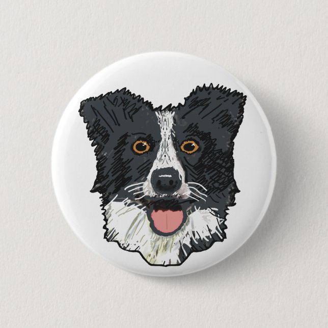 Border Collie Button (Front)