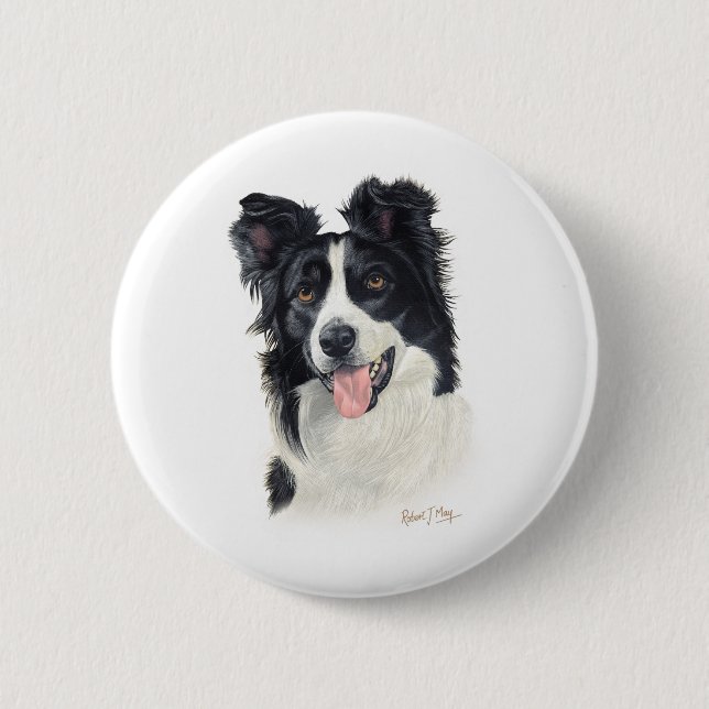 Border Collie Button (Front)
