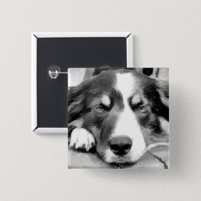 BORDER COLLIE BUTTON (Front & Back)