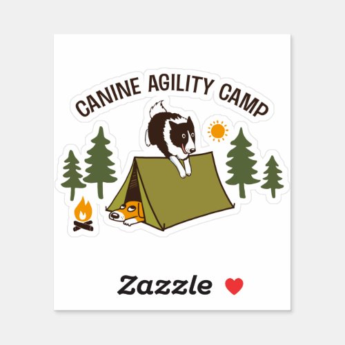 Border Collie Canine Agility Camp Fun Dog Sticker