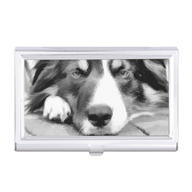 BORDER COLLIE CASE FOR BUSINESS CARDS (Front)