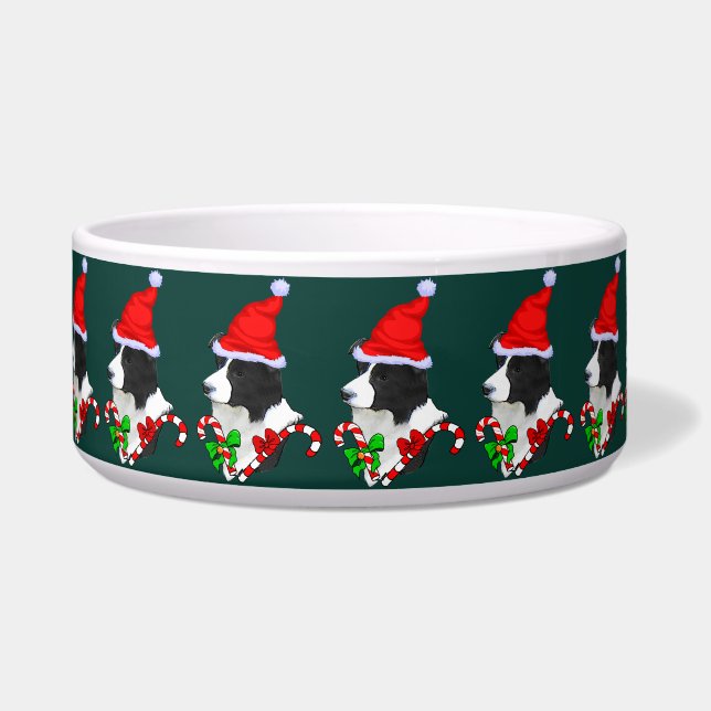 Border Collie Christmas   Bowl (Front)