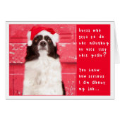 Border Collie Christmas Card (Front Horizontal)