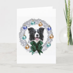 Border Collie Christmas Card