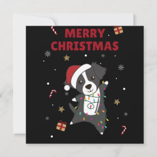 Border Collie Christmas Dog Winter Animals Dogs Invitation
