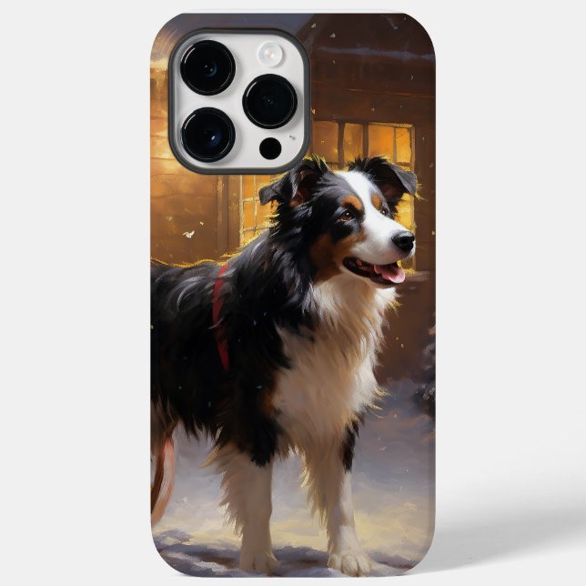 Border Collie Christmas Festive Season Case-Mate iPhone Case (Back)