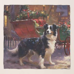 Border Collie Christmas Festive Season  Scarf