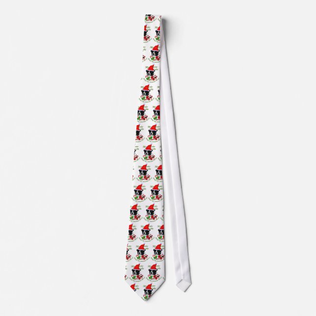 Border Collie Christmas Gifts Neck Tie (Front)