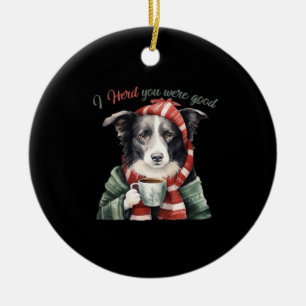 Border collie Christmas Jumper Essential T-Shirt Ceramic Ornament