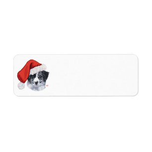 Border Collie Christmas Label