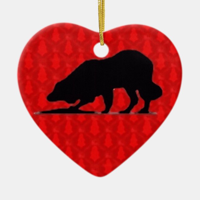 Border Collie Christmas Ornament (Front)