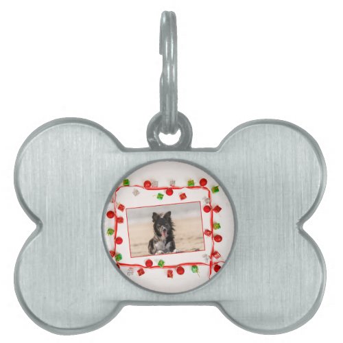 Border Collie Christmas Pet Tag