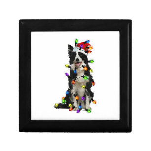 Border Collie Christmas Santa Funny Dog Lover Gift Box