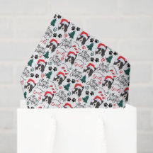 Border Collie Christmas Tissue Paper