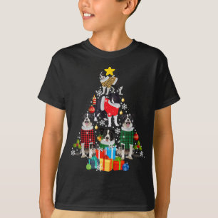 Border Collie Christmas Tree Ornament Decor Dog Lo T-Shirt