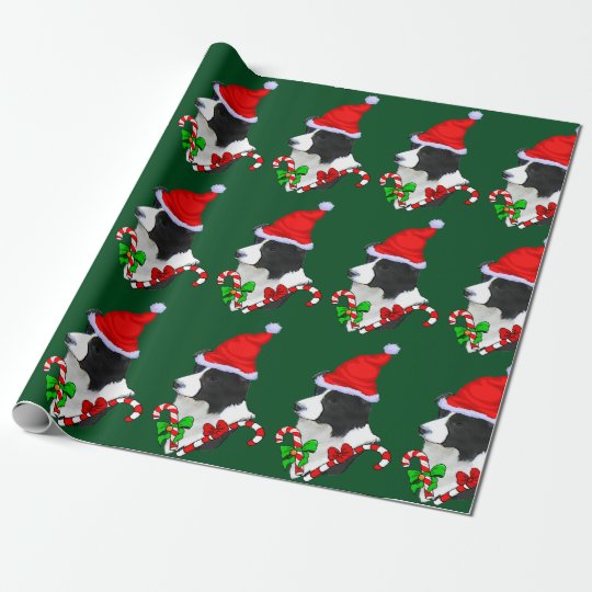 Border Collie Christmas Wrapping Paper | Zazzle.com