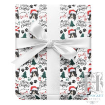 Border Collie Christmas Wrapping Paper