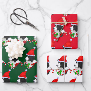 Border Collie Christmas Wrapping Paper Sheets