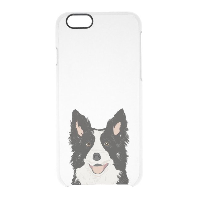 Border Collie clear case - dog iphone case (Back)