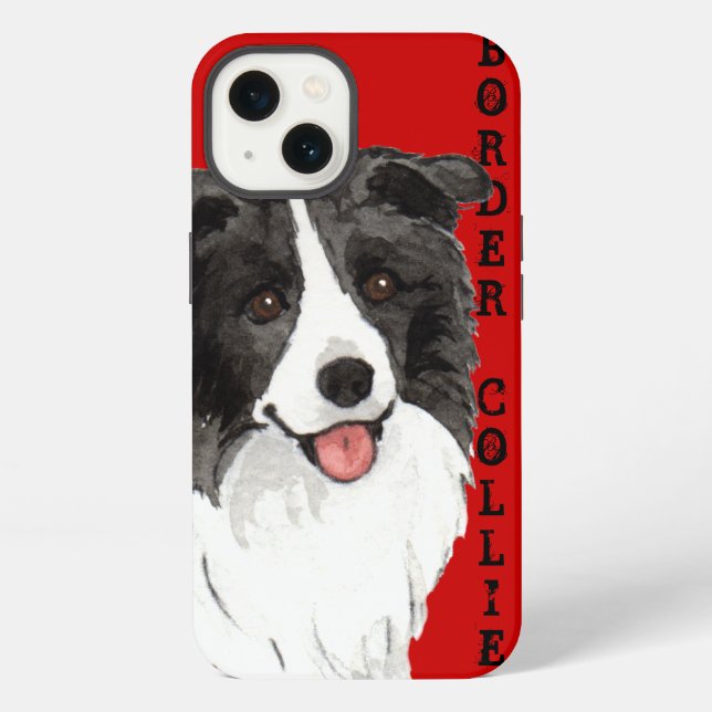 Border Collie Color Block Iphone Case (Back)