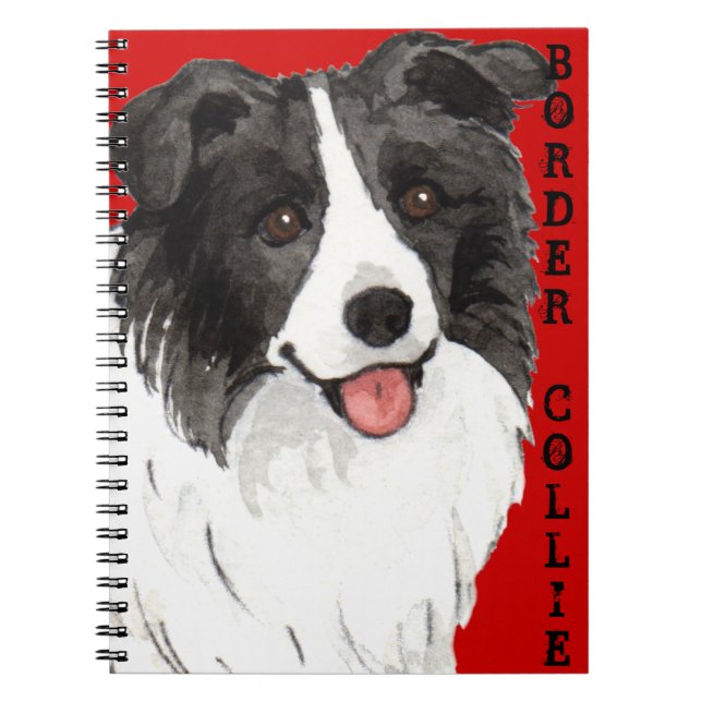 Border Collie Color Block Notebook (Front)