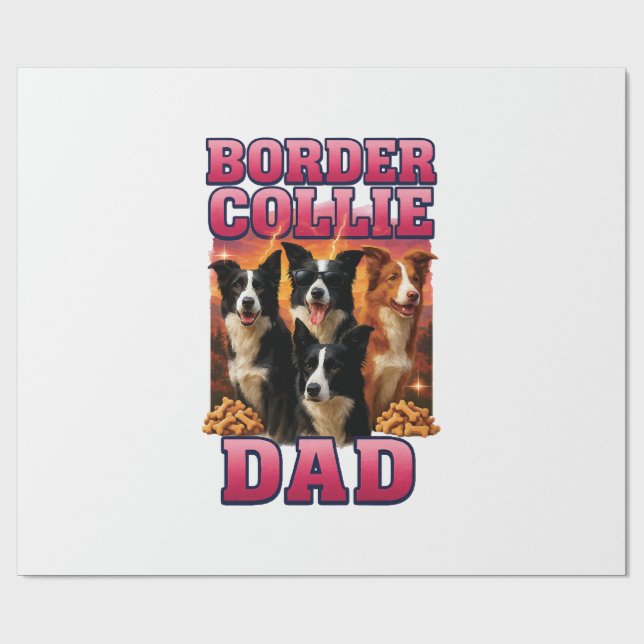 Border Collie Copy Copy Copy Wrapping Paper (Flat)