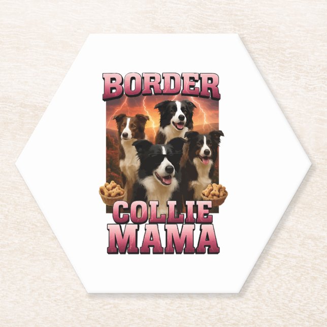 Border Collie Copy Copy Paper Coaster (Front)