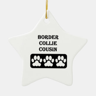 Border Collie Cousin Ceramic Ornament