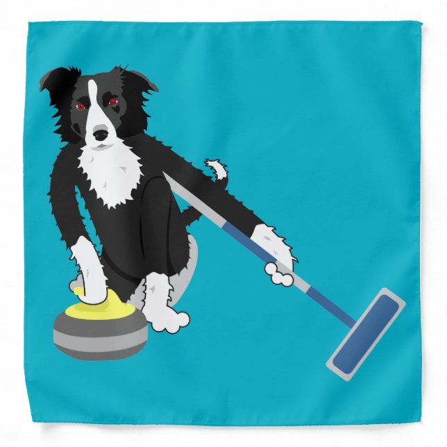 Border Collie Curling Bandana (Front)