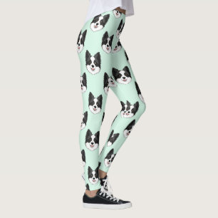 Border Collie Cute Dog Lover Pattern Leggings
