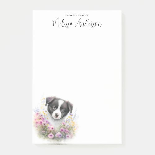 Border Collie Cute Puppy Personalized Dog Lover Post_it Notes