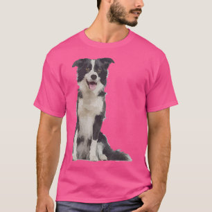 Border Collie Cute White Dog T  T-Shirt