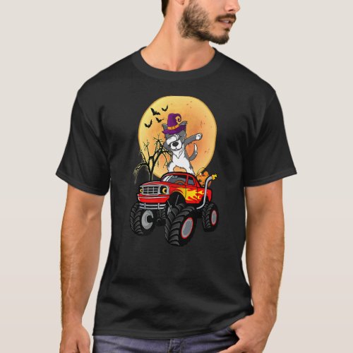 Border Collie Dabbing Dog Witch Monster Truck Hall T_Shirt