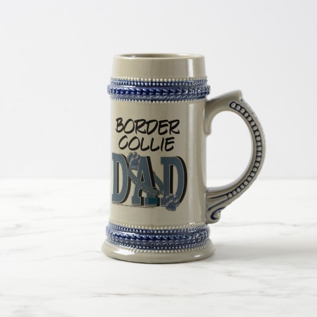 Border Collie DAD Beer Stein (Right)