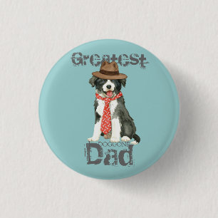 Border Collie Dad Button