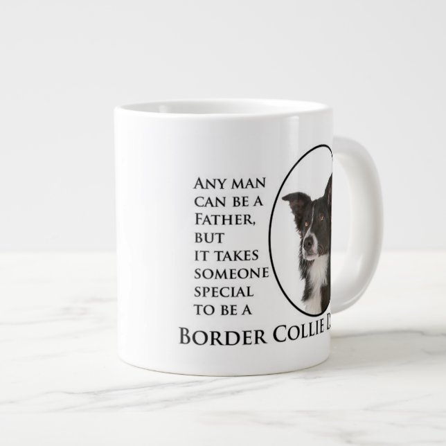 Border Collie Dad Jumbo Mug (Front Right)
